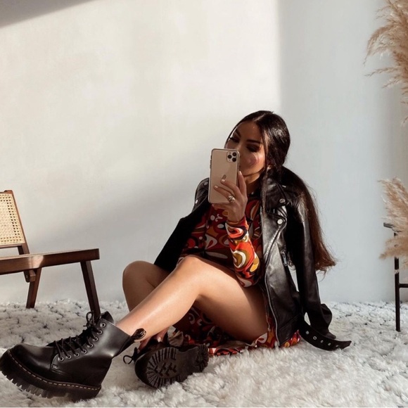 Zara Multi Printed Mini Dress  Long sleeve round neckline - Picture 12 of 12